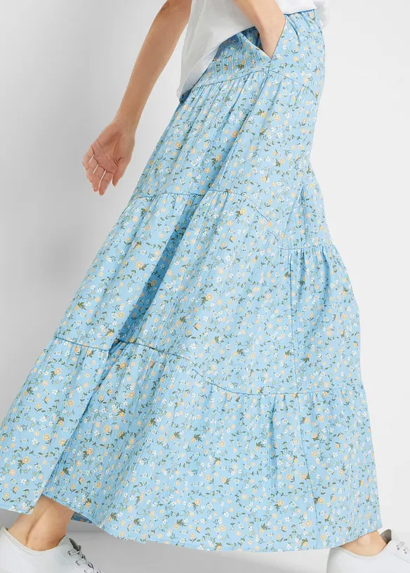 Jupe longue étagée, bonprix