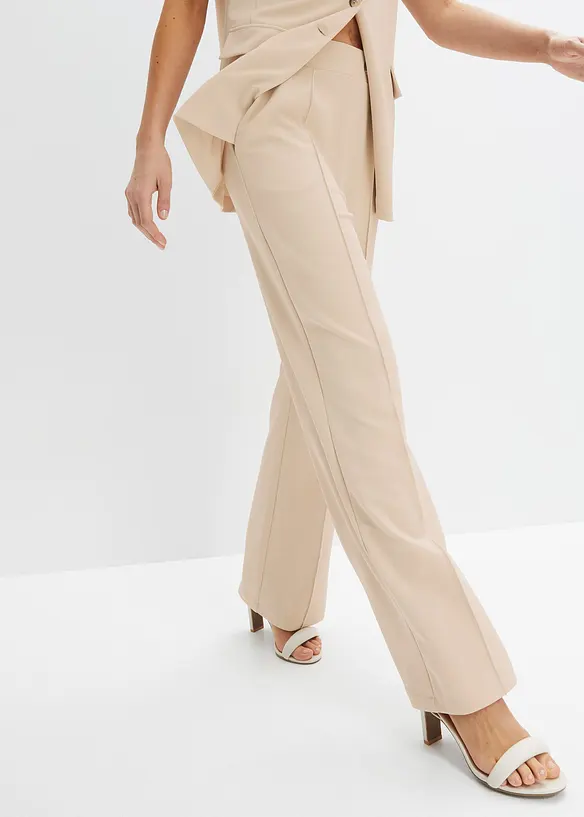 Pantalon élastiqué en interlock épais, bonprix