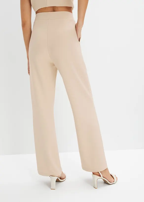 Pantalon élastiqué en interlock épais, bonprix