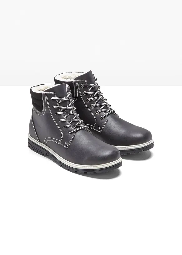 Boots fourrées à lacets, bonprix