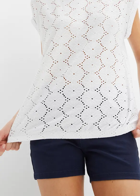 T-shirt en broderie anglaise, bonprix
