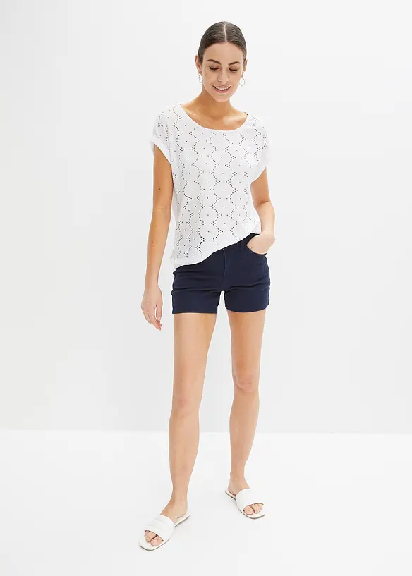 T-shirt en broderie anglaise, bonprix