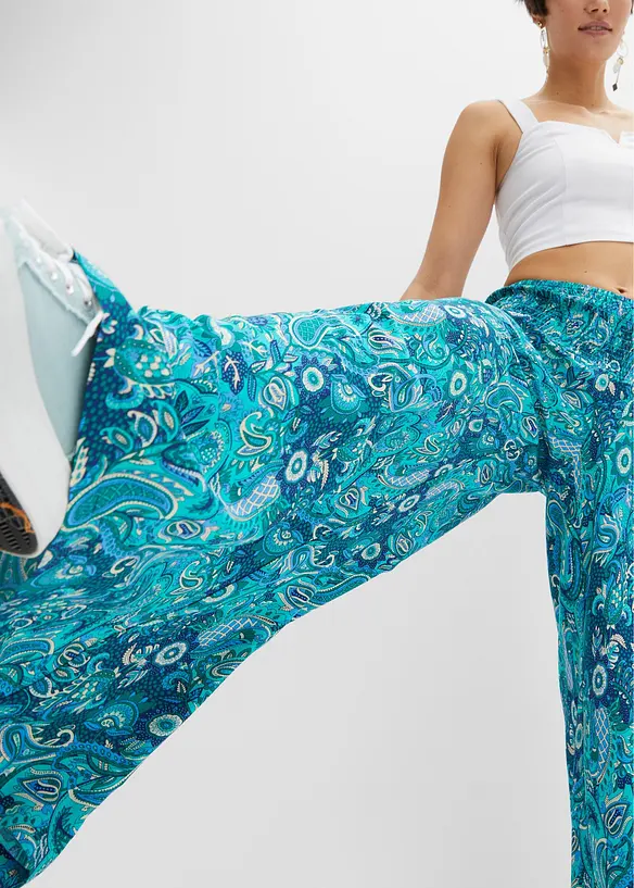 Pantalon palazzo en viscose fluide, bonprix