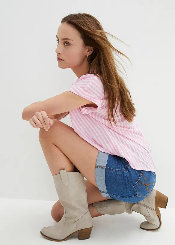 Blouse manches courtes en viscose fluide, bonprix