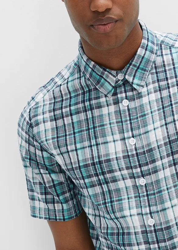 Chemise manches courtes en seersucker 100% coton, bonprix