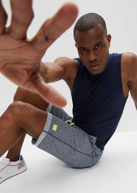 Short en molleton, effet jean, bonprix