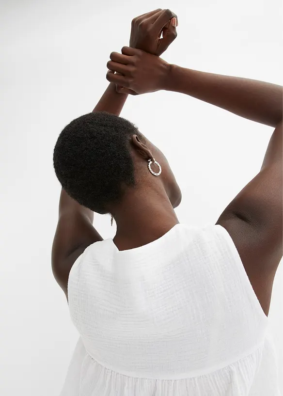 Blouse sans manches en gaze de coton, bonprix