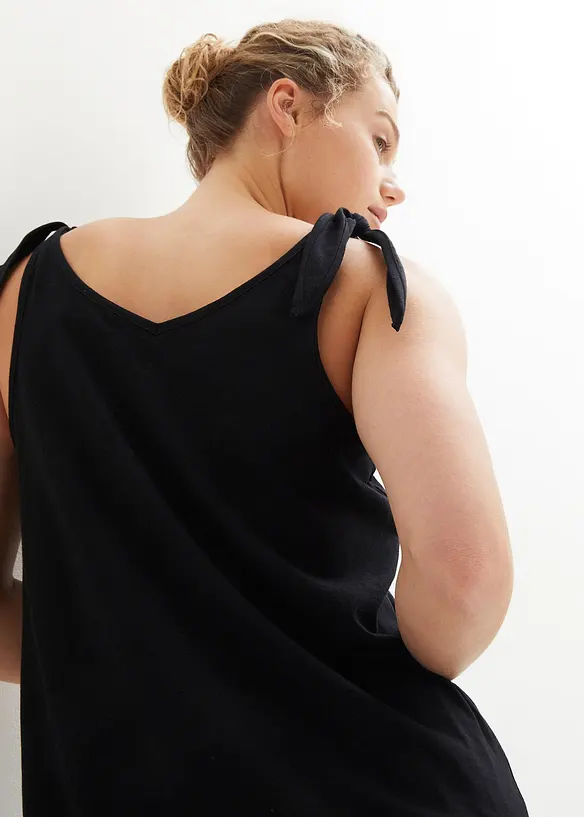 Top en coton avec détails nœuds, bonprix