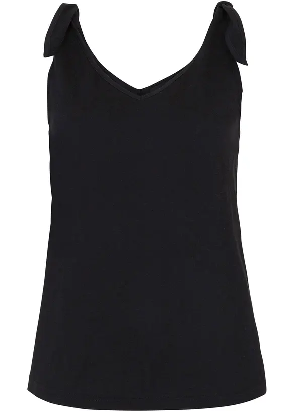 Top en coton avec détails nœuds, bonprix