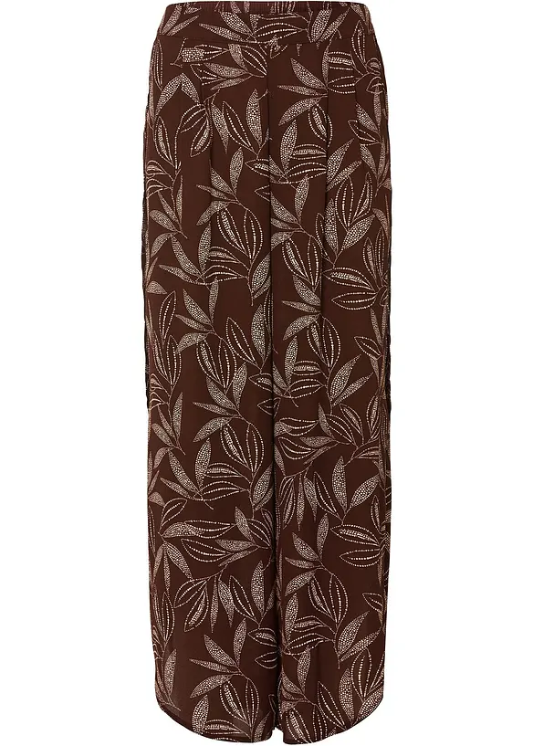 Pantalon palazzo fendu sur les c&ocirc;t&eacute;s, bonprix