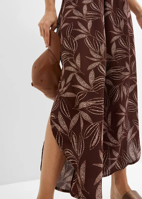 Pantalon palazzo fendu sur les c&ocirc;t&eacute;s, bonprix