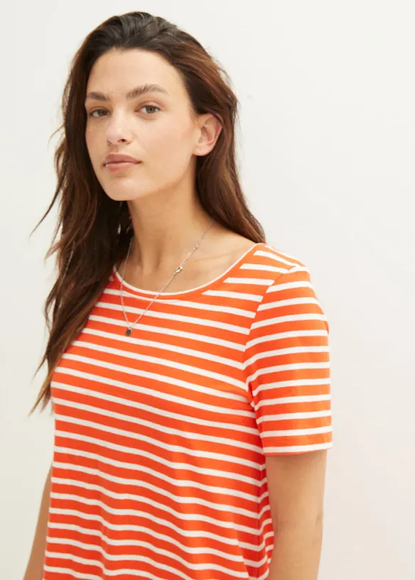 Robe fluide en coton flammé, bonprix