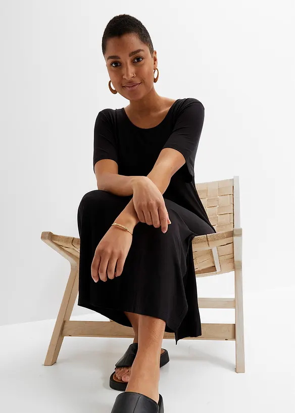 Robe fluide en jersey viscose extensible, bonprix