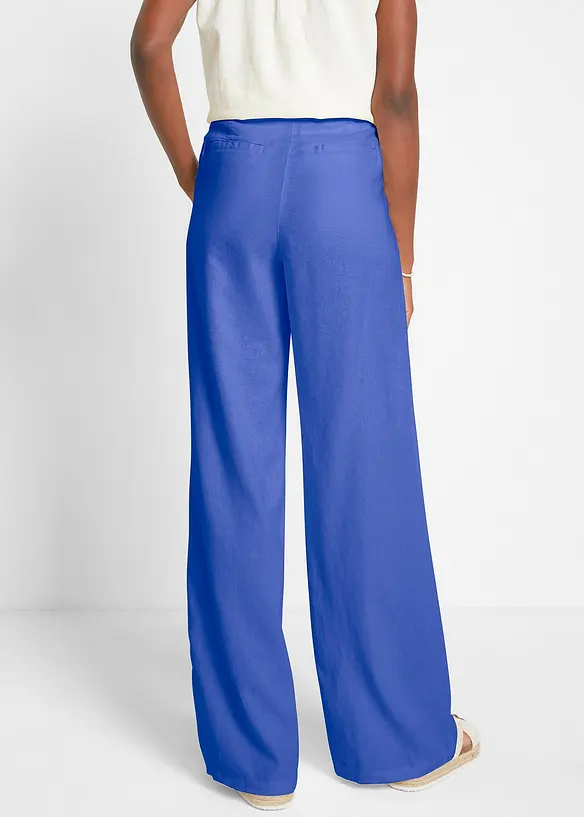 Pantalon palazzo en lin m&eacute;lang&eacute;, coupe tr&egrave;s large, bonprix