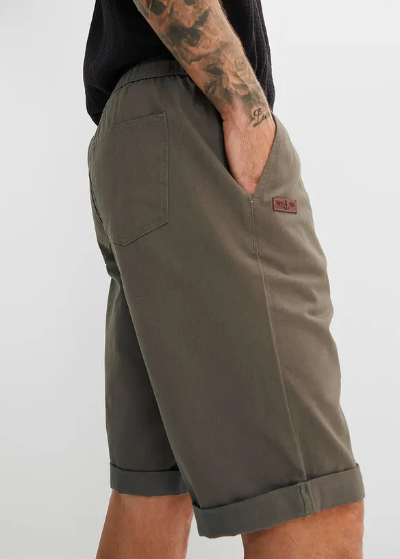 Bermuda 100% coton à taille élastiquée, Regular, bonprix