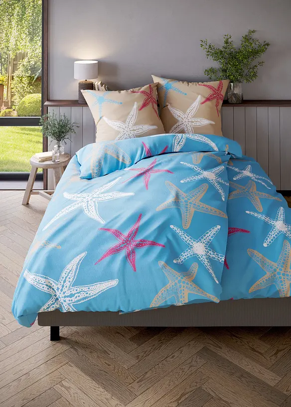 Parure de lit en coton m&eacute;lang&eacute;, bonprix