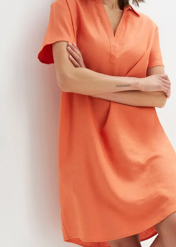 Robe-tunique légère en lin mélangé, bonprix