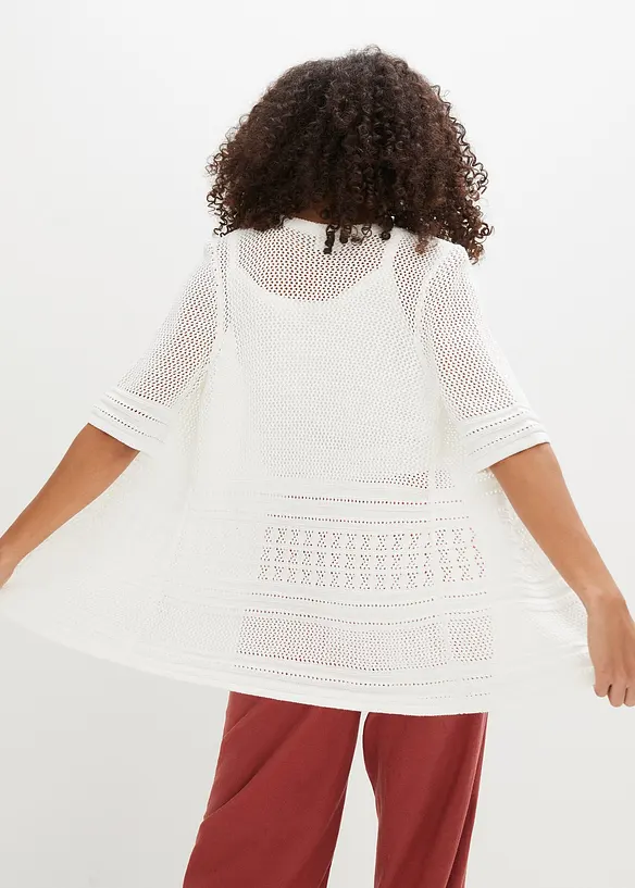 Gilet en maille ajourée, bonprix