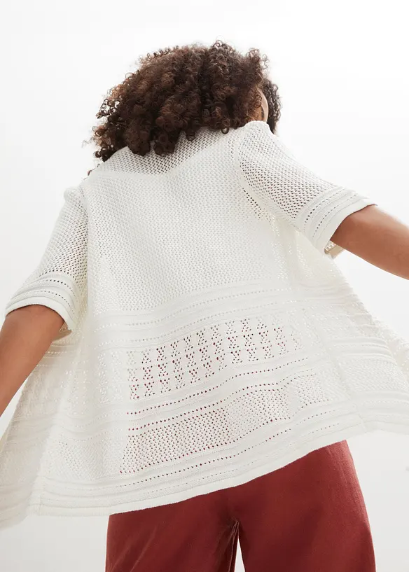 Gilet en maille ajourée, bonprix