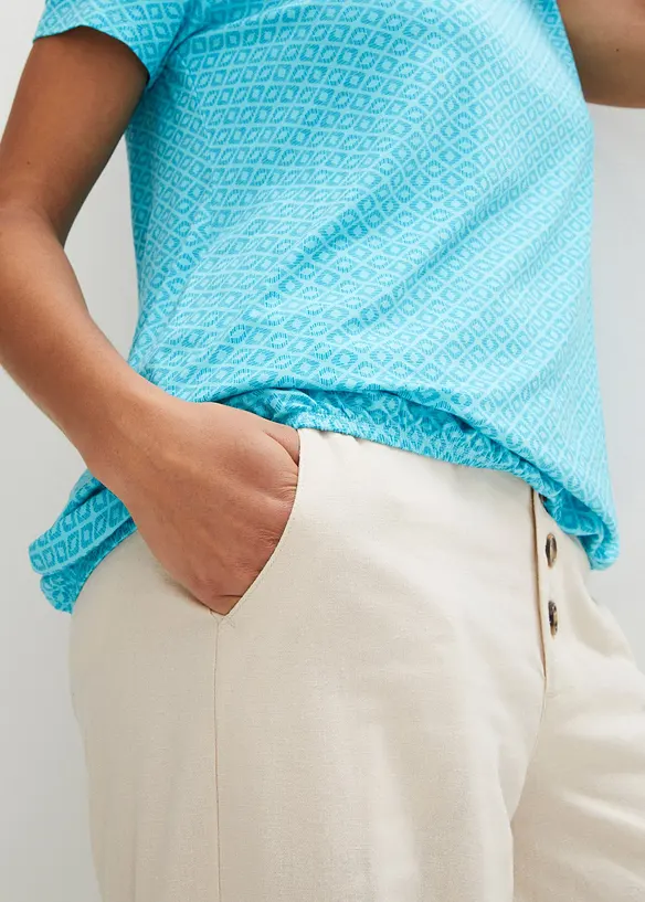 T-shirt à base élastiquée, manches courtes, bonprix