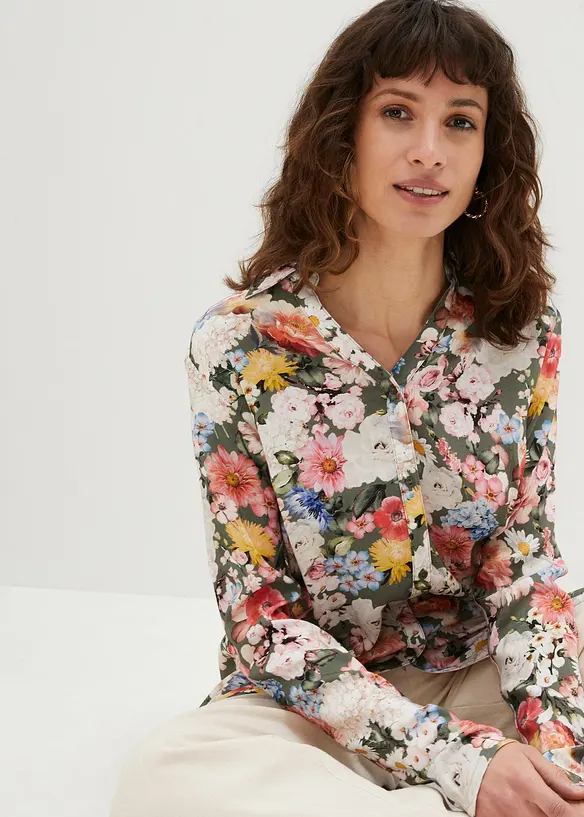 Blouse longue en viscose fluide, bonprix