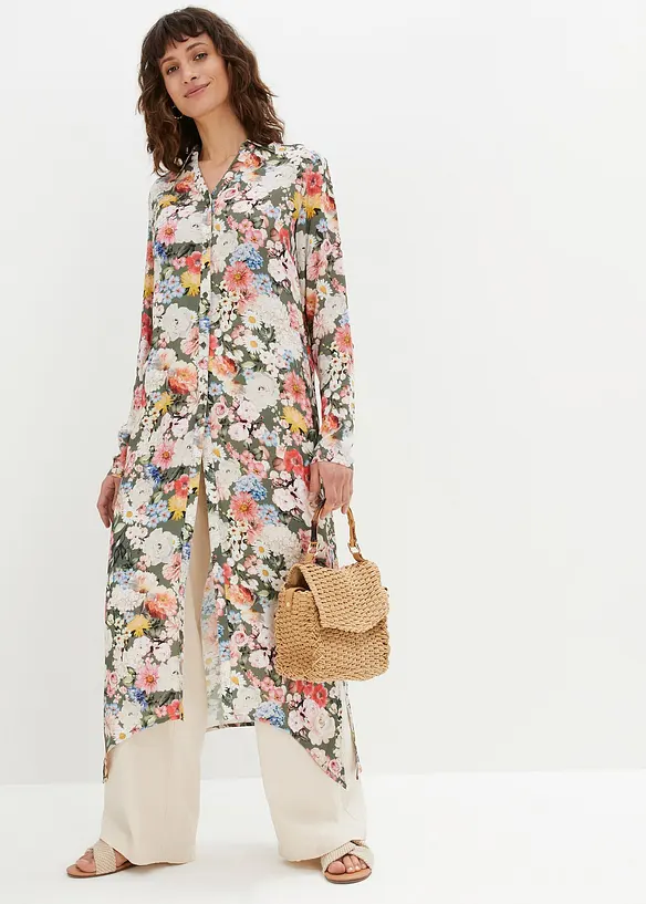 Blouse longue en viscose fluide, bonprix