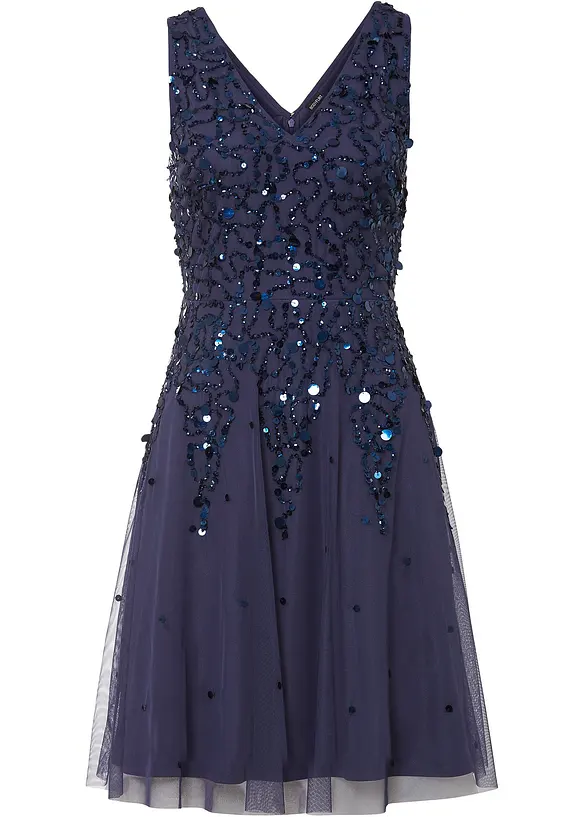 Robe courte à sequins, bonprix