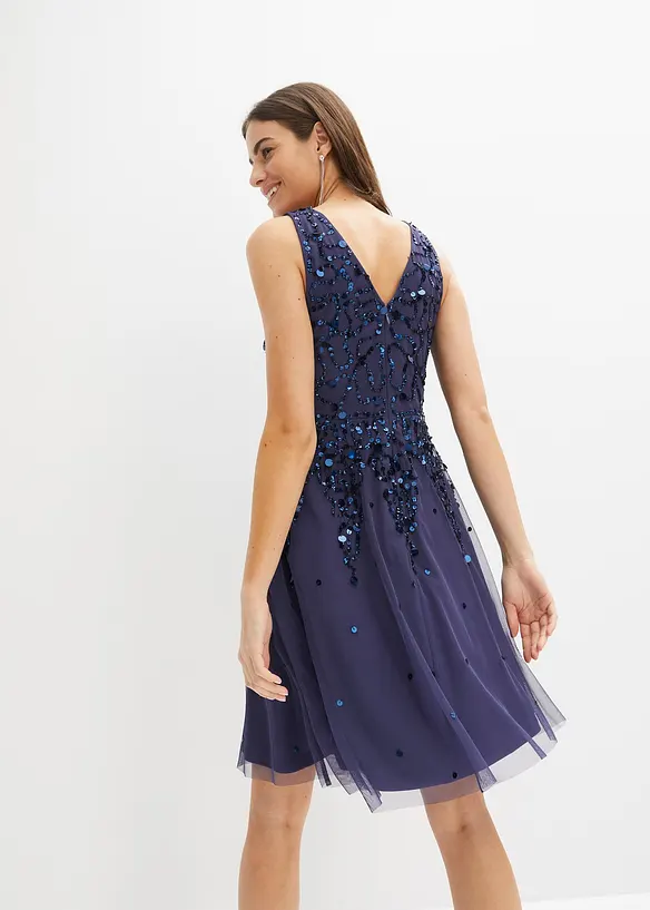 Robe courte à sequins, bonprix