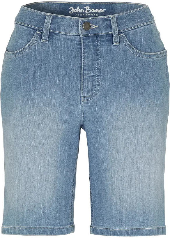 Bermuda en jean, taille mi-haute, bonprix