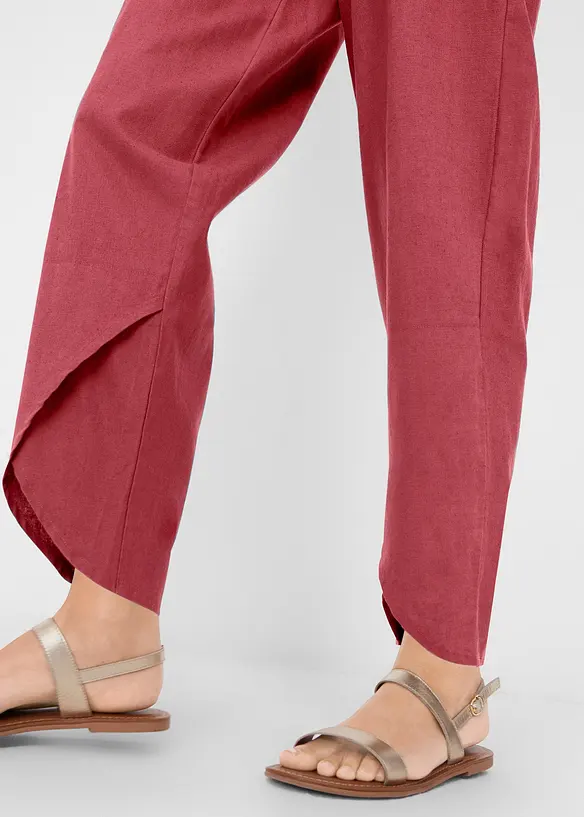 Pantalon 3/4 aérien en lin mélangé, bonprix