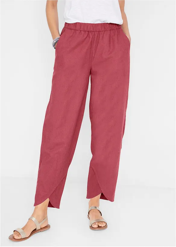 Pantalon 3/4 aérien en lin mélangé, bonprix