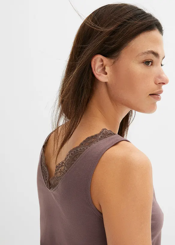 Pyjashort avec dentelle, bonprix