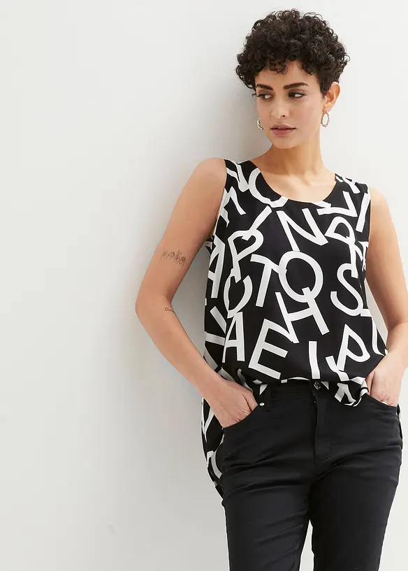 Blouse sans manches en viscose fluide, bonprix