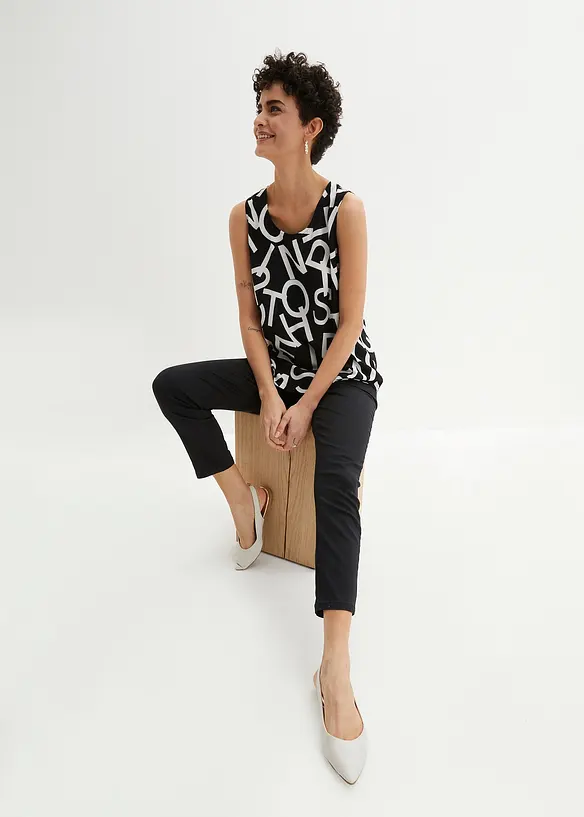 Blouse sans manches en viscose fluide, bonprix