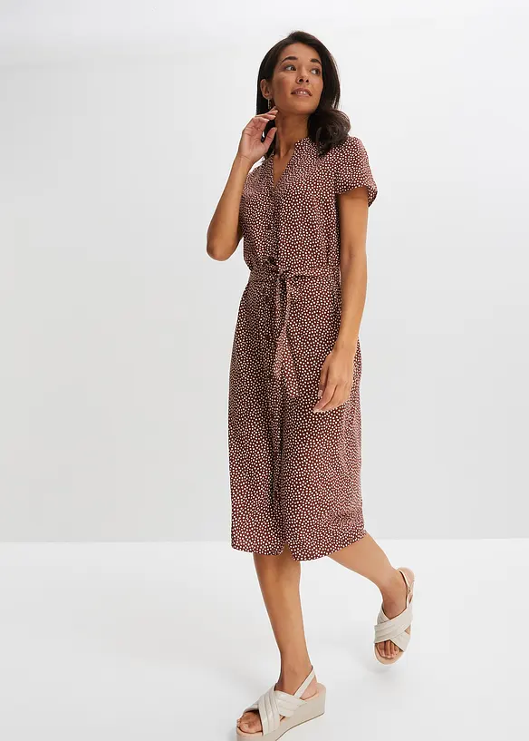 Robe-chemise à pois, bonprix