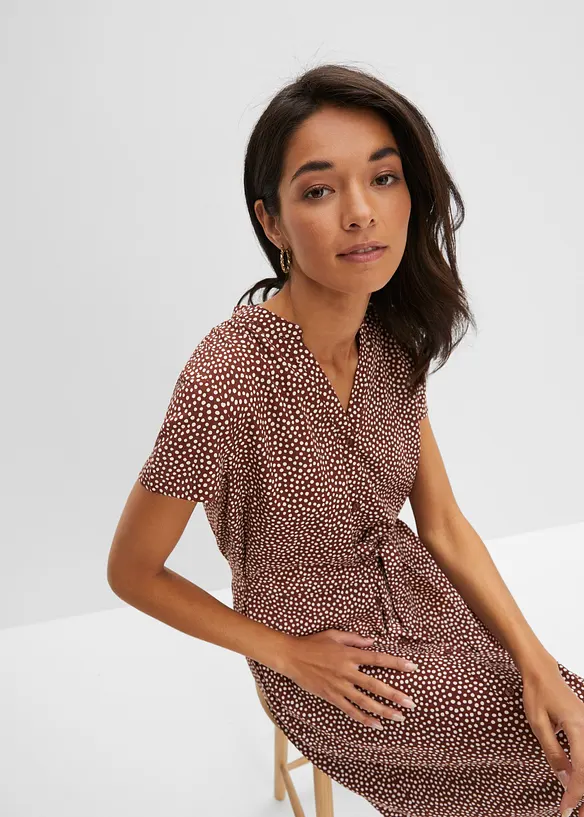 Robe-chemise à pois, bonprix