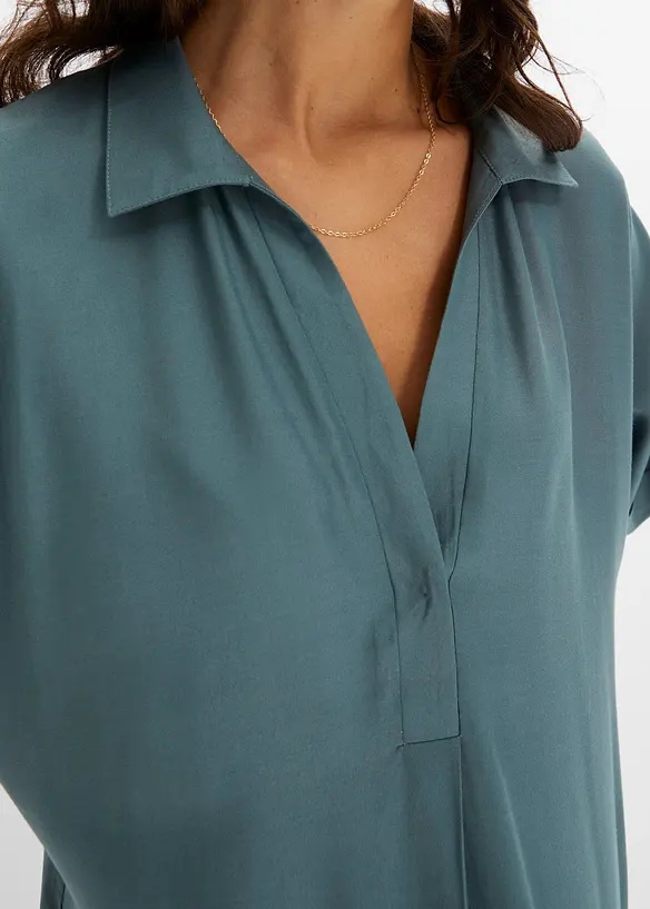 Robe col chemise &agrave; poches, bonprix