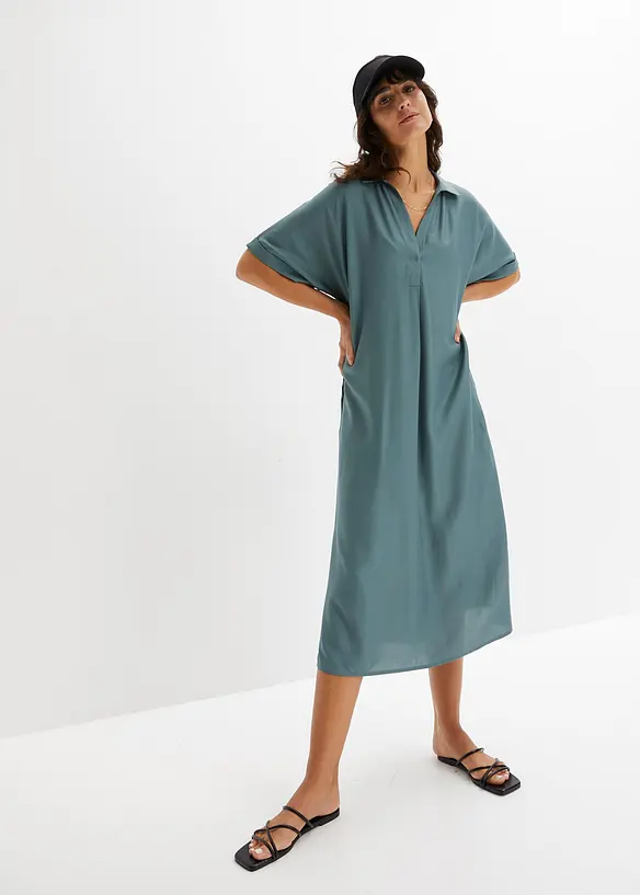 Robe col chemise &agrave; poches, bonprix
