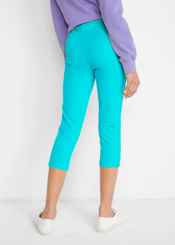 Lot de 2 leggings corsaire en coton extensible, bonprix