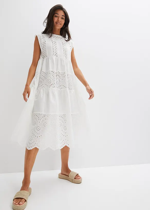 Robe midi à dentelle, bonprix