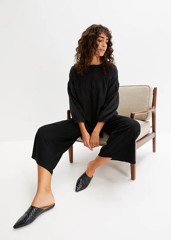 Chemisier oversize en gaze de coton, bonprix