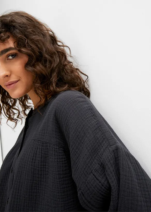 Chemisier oversize en gaze de coton, bonprix