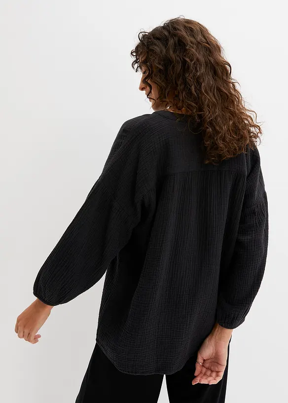 Chemisier oversize en gaze de coton, bonprix