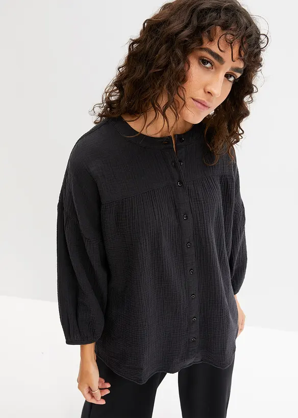 Chemisier oversize en gaze de coton, bonprix