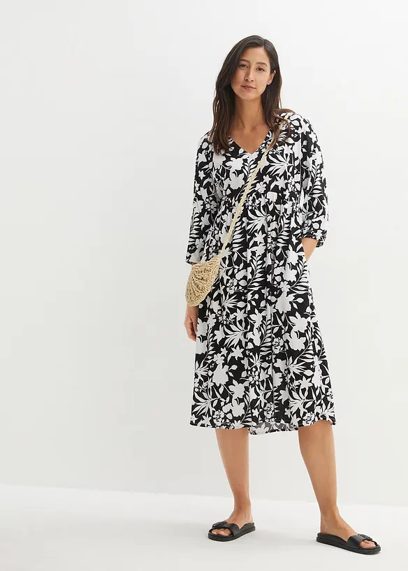 Robe midi en viscose fluide, bonprix
