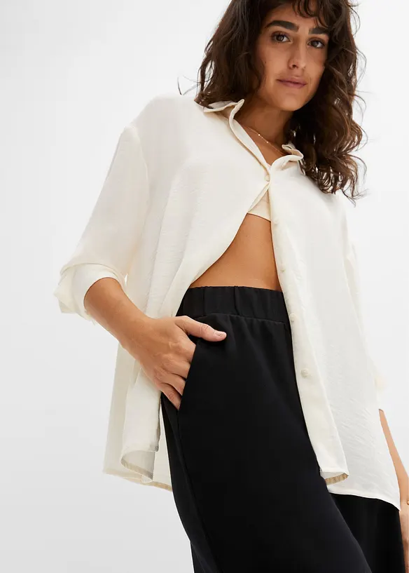 Pantalon en jersey à taille élastiquée, bonprix