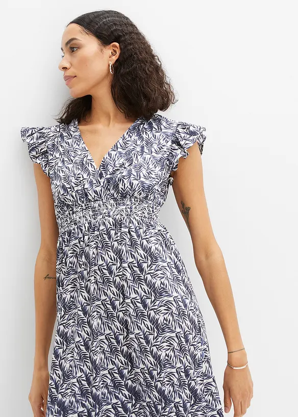 Robe midi à manches papillon, bonprix