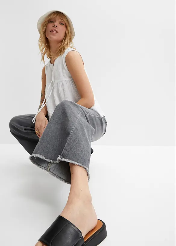 Jean large 7/8 extensible, bonprix