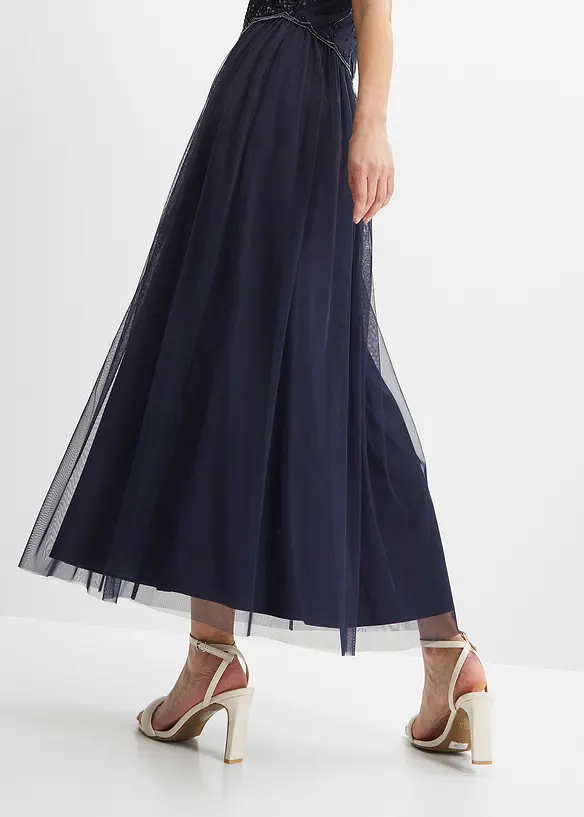 Robe longue avec haut brodé de sequins, bonprix