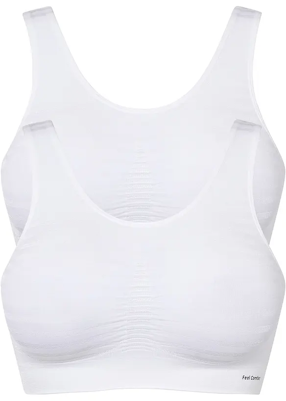 Lot de 2 brassières sans coutures Feel Comfort, bonprix